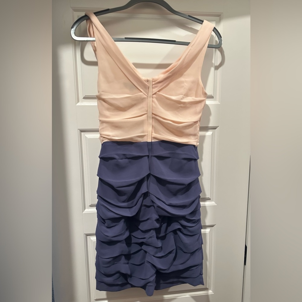 EXPRESS Ruched Two Toned Mini Dress - Picture 3 of 4